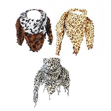3x Leopard Damen-Halstuch