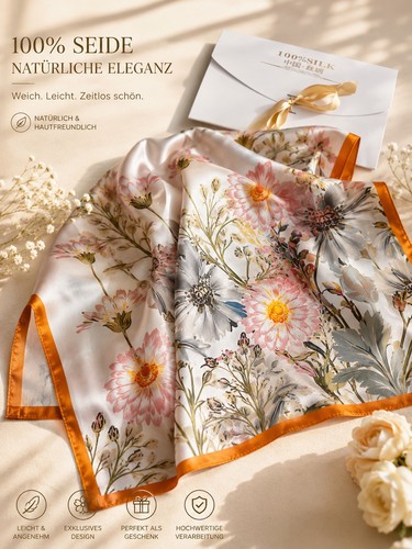 Eleganter seidenschal floral - floral, |