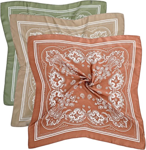 Satin kopftücher 70x70cm - 3x,