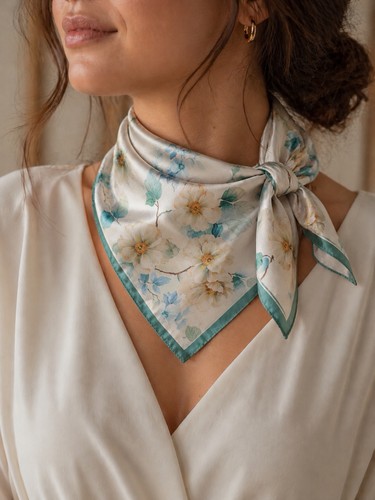 Eleganter seidenschal floral - seidenschal, |