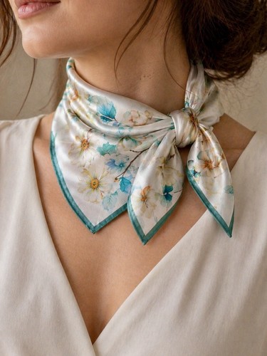 Eleganter seidenschal floral - eleganter,