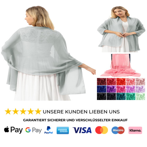 Damen halstuch chiffon stola - halstuch,